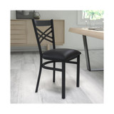 2 Pack "X" Back Metal Restaurant Chair