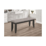Dalila 19" Asian Hardwood Padded Cushion Bench