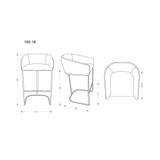 Louvre Barstool, Set of 3