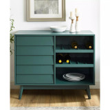 Louvered Door Bar Cabinet