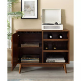 Louvered Door Bar Cabinet