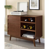 Louvered Door Bar Cabinet