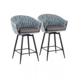 Braided Matisse Contemporary Counter Stool, Set of 2