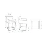Ambassador Barstool, Set of 3