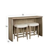Esme Sofa Table Furniture, 3-Pc. Set (Table & 2 Stools)