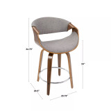 Curvini 24" Counter Stool, Set of 2