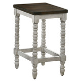 Hollia Farmhouse 2 Piece Solid Wood Counter Height Stools Set