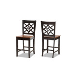 Nicolette Modern and Contemporary Wood Counter Stool Set, 2 Piece
