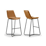 Set of 2 Amery Iron Frame Vintage-like Bar Stool