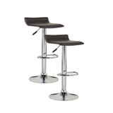 Favorite Finds Black Adjustable Swivel Barstool-Set of 2