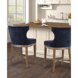 Carson 25.25" Wood Legs Swivel Seat Counter Stool