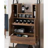Frisko Hickory Multi-Storage Wine Cabinet