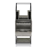 Frisko Hickory Multi-Storage Wine Cabinet