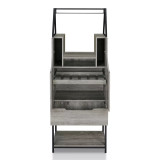 Frisko Hickory Multi-Storage Wine Cabinet