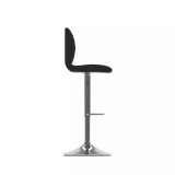Adjustable Curved Back Barstool in Bonded Leather, Set of 2