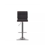 Adjustable Curved Back Barstool in Bonded Leather, Set of 2
