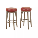Angelo Home Linden Leather Swivel Stool Set of 2