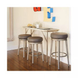 Angelo Home Linden Leather Swivel Stool Set of 2