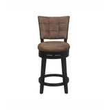 40.25" Wood and Upholstered Kaede Furniture Counter Height Swivel Stool