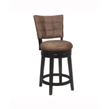 40.25" Wood and Upholstered Kaede Furniture Counter Height Swivel Stool