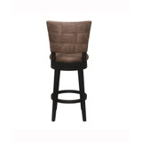 45" Wood and Upholstered Kaede Furniture Bar Height Swivel Stool
