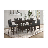 Prentiss 2-Piece Asian Hardwood Upholstered Counter Height Chair Set