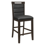 Prentiss 2-Piece Asian Hardwood Upholstered Counter Height Chair Set