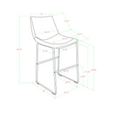 30" Faux Leather Barstool 2 Pack