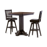 Peighton 3 Piece Pub Table Set (Table and 2 stools)