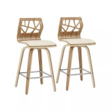 Folia Mid-Century Modern Counter Stool, Set of 2
