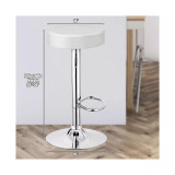 1 PC Round Bar Stool Adjustable Swivel Pub Chair U Leather
