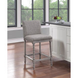 Abbott 26" Spindle Counter Stool with Frame and Faux Leather