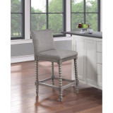 Abbott 26" Spindle Counter Stool with Frame and Faux Leather