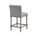Abbott 26" Spindle Counter Stool with Frame and Faux Leather