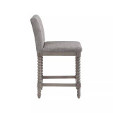 Abbott 26" Spindle Counter Stool with Frame and Faux Leather