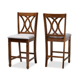Furniture Reneau Modern and Contemporary Upholstered 2 Piece Counter Height Pub Chair Set