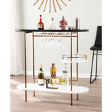 Digli Wine, Bar Table with Glassware Storage