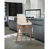 Baylor Swivel Wood Bar or Counter Height Stool