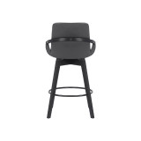 Baylor Swivel Wood Bar or Counter Height Stool