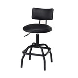Adjustable Swivel Bar Stool PU Leather Steel Frame Chair