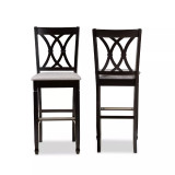 Calista Modern and Contemporary Fabric Upholstered 2 Piece Bar Stool Set