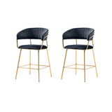 Bellai Fabric 24" Bar Chair, Set of 2