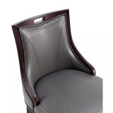 Emperor 19" L Beech Wood Faux Leather Upholstered Barstool