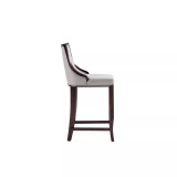 Emperor 19" L Beech Wood Faux Leather Upholstered Barstool
