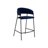 Nara Faux Leather and Metal Counter Height Bar Stool