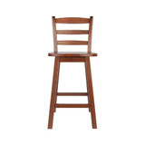Scalera 38.4" Wood Ladder-Back Swivel Seat Counter Stool