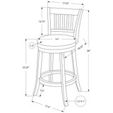 Counter Height Stool with Swivel, Set of 2