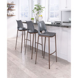 41" Stainless Steel, Polyurethane Ace Bar Chair