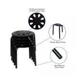 Plastic Nesting Stack Stools - Classroom/Home, 11.5"Height (5 Pack)