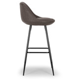 Set of 2 Aldis Barstool with Metal Legs and Decorative Zipper